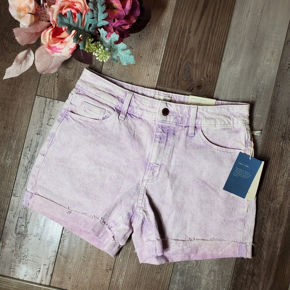 NWT Universal Thread Purple Acid Wash Vintage Stretch Denim Shorts Size 2/26 - Picture 16 of 16